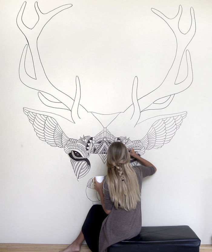 700x832 Animal Drawings Bored Panda - Animal Head Drawings