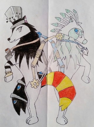 320x431 animal jam fanart featuring my arctic wolf! its the masked one - Animal Jam Arctic Wolf Drawing