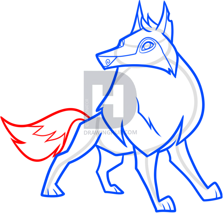 758x720 how to draw an animal jam arctic wolf, step - Animal Jam Arctic Wolf Drawing