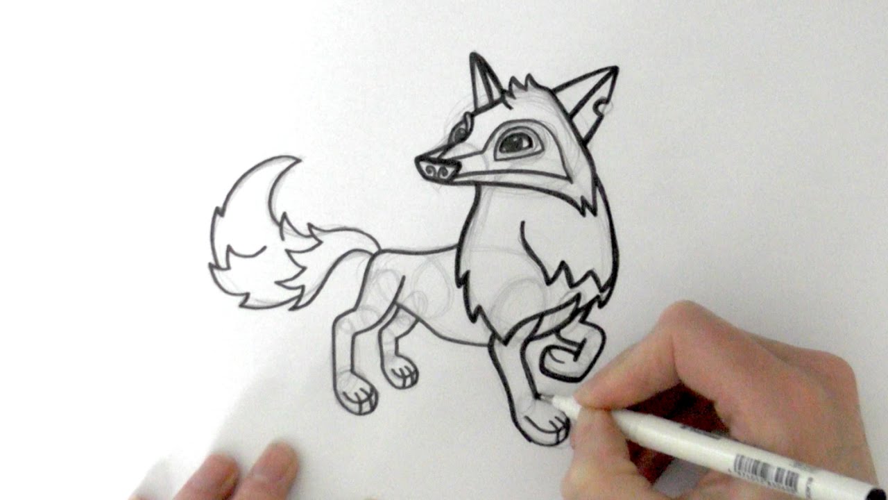 1280x720 how to draw a cartoon arctic wolf from animal jam - Animal Jam Arctic Wolf Drawing