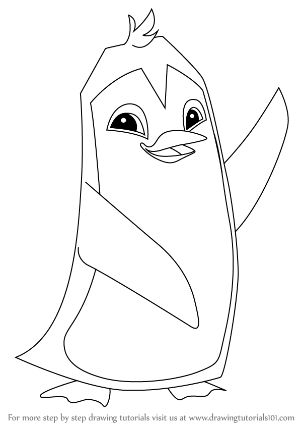 598x844 learn how to draw penguin from animal jam - Animal Jam Drawings