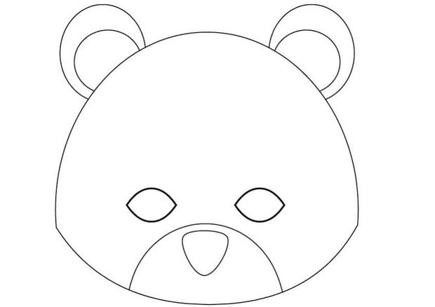 620x438 How To Craft Teddy Bear Mask - Animal Mask Drawing