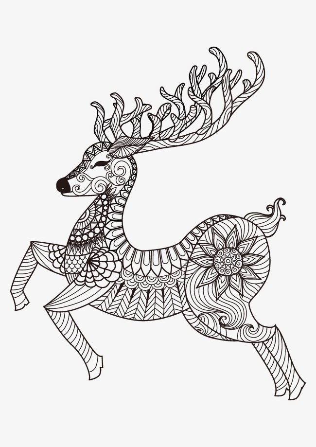 650x919 Fine Linear Patterns Vector Drawing Material, Cartoon Animals - Animal Patterns Drawing