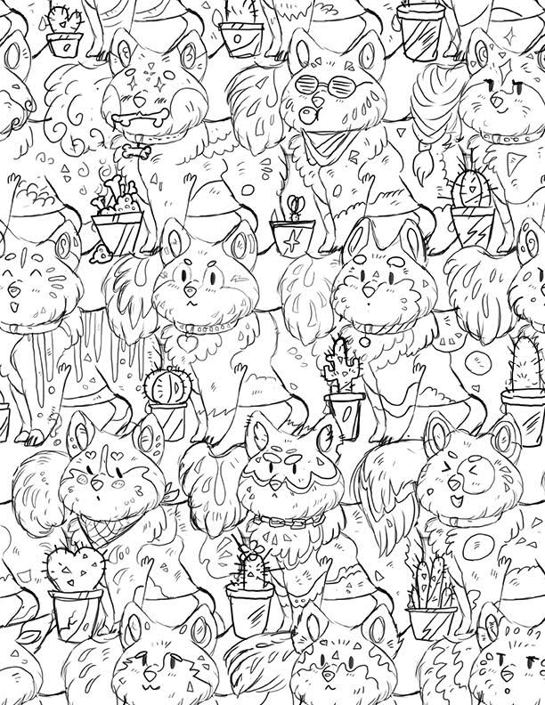 612x792 Sunlife Drawing On Twitter Working On Animal Patterns - Animal Patterns Drawing