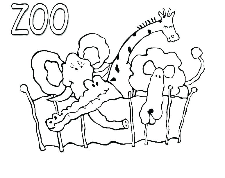 774x613 Zoo Animals Coloring Pages Pdf Coloring Zoo Printable Pictures - Animals Drawing Photos