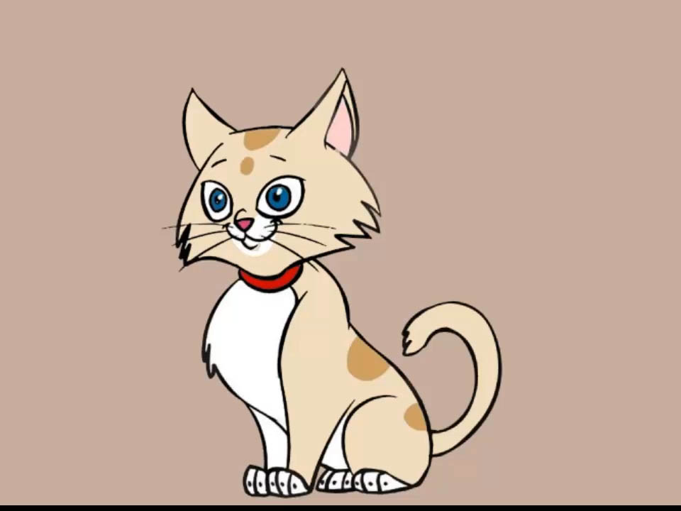960x720 How To Draw A Cartoon Cat - Animated Cat Drawings