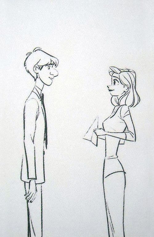 500x769 Paperman Animation Drawing Drawing! Disney Concept Art, Disney - Animation Drawing