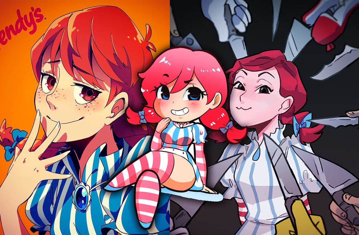 1154x756 fans won't stop drawing wendy's mascot as a smug anime girl - Anime About Drawing