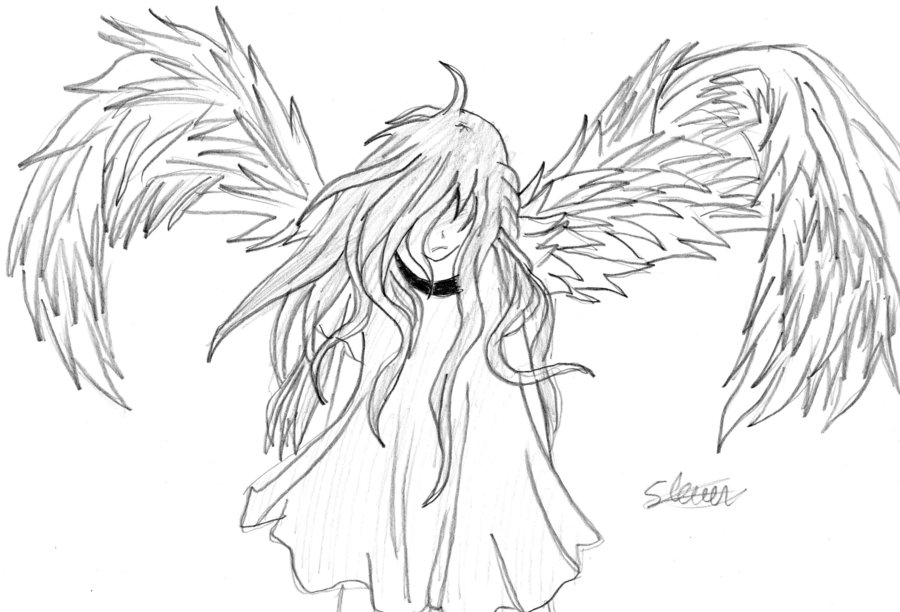 Anime Angel Beautiful Image Drawing Drawing Skill - Anime Angel Drawing...