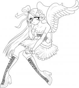 273x302 how to draw an angel girl, draw an anime angel, anime angel, step - Anime Angel Drawing