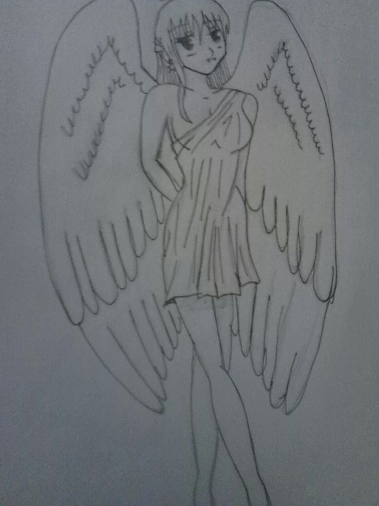 1440x1920 My Drawings - Anime Angel Drawing