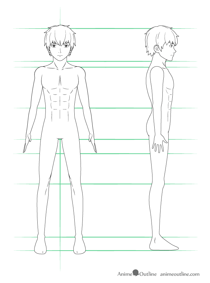 675x910 How To Draw Anime Male Body Step - Anime Body Drawing