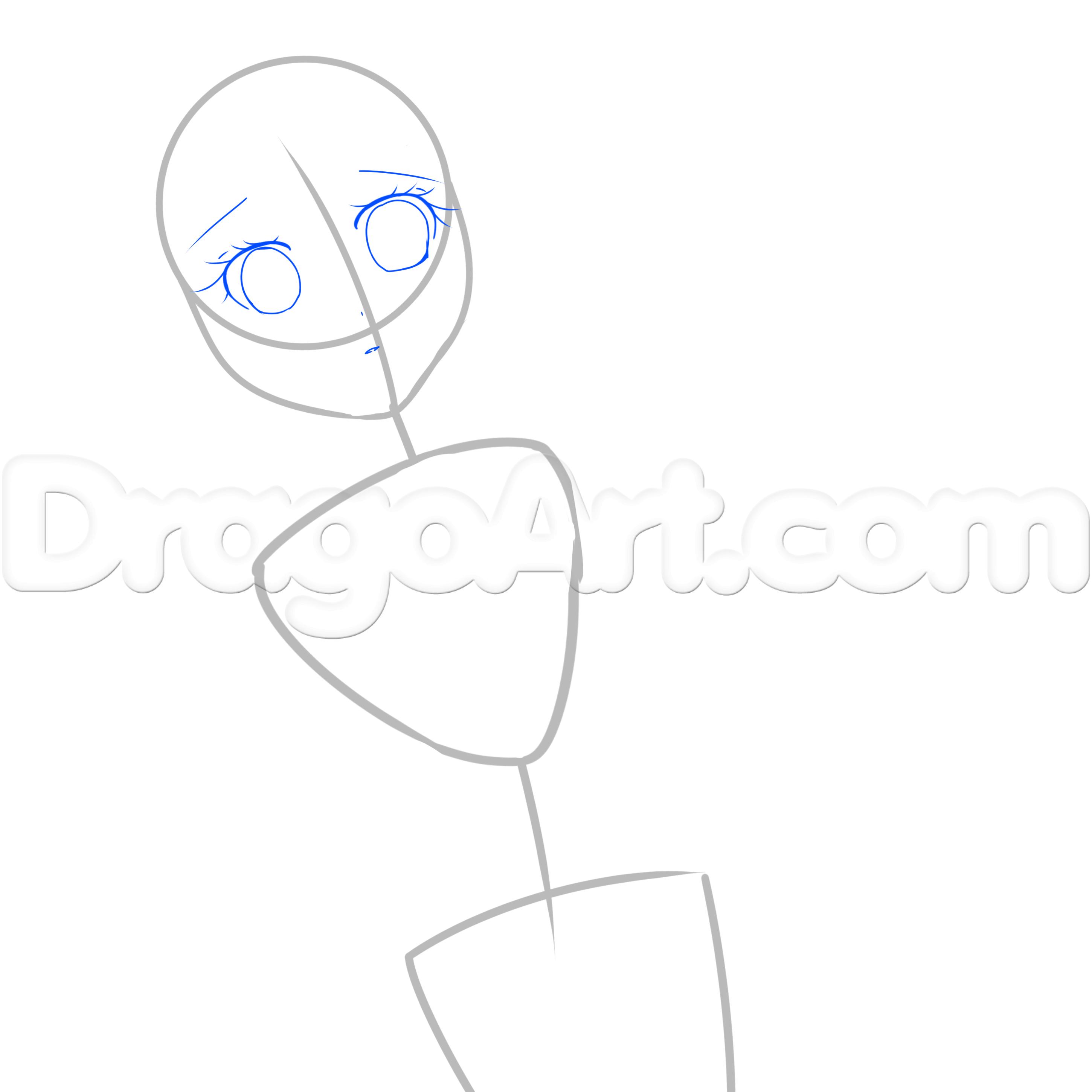 2900x2900 How To Draw An Anime Body, Step - Anime Body Drawing