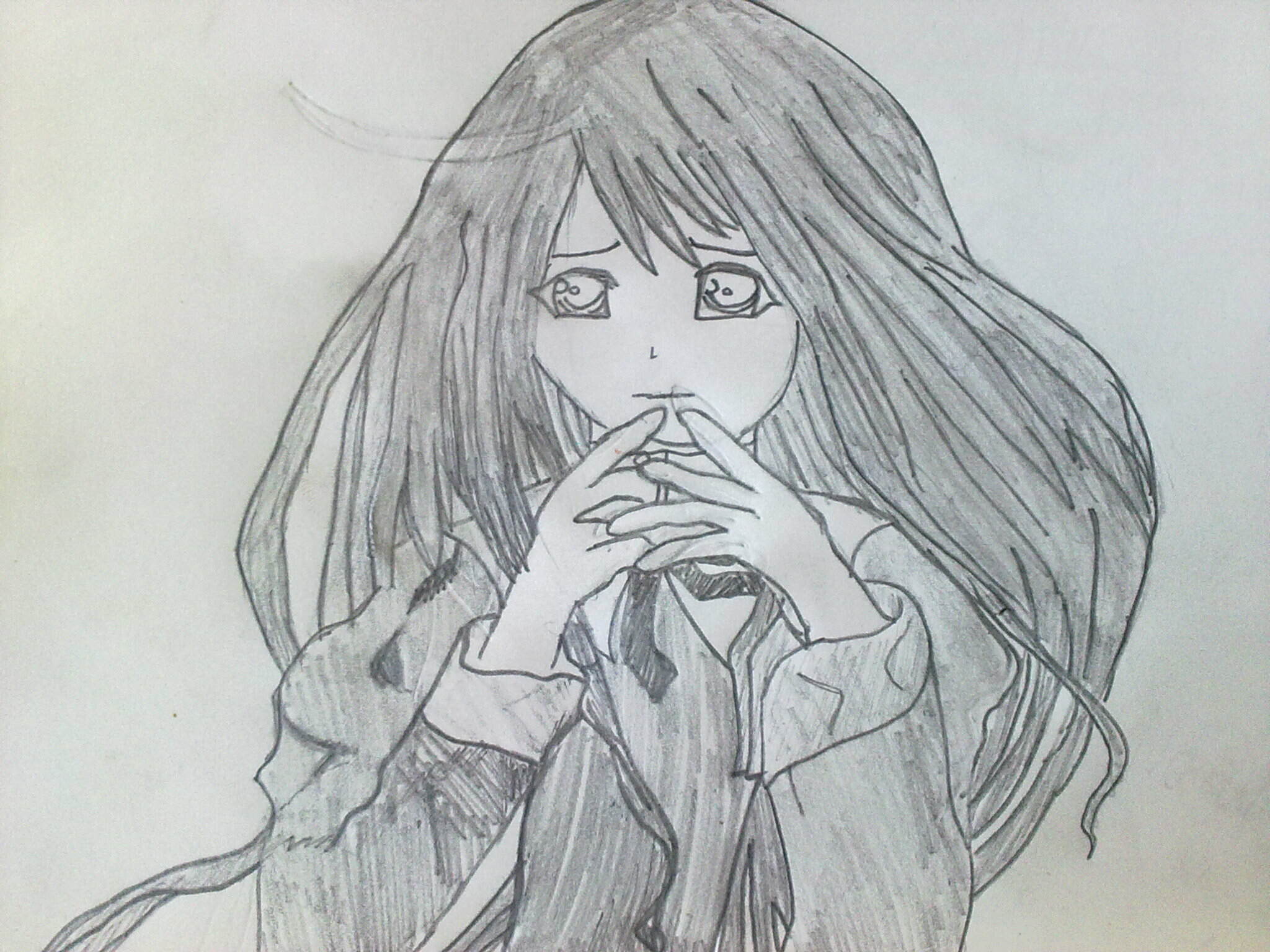 2048x1536 Anime Girl And Boy Sad Drawing Anime Collection - Anime Boy And Girl Drawing