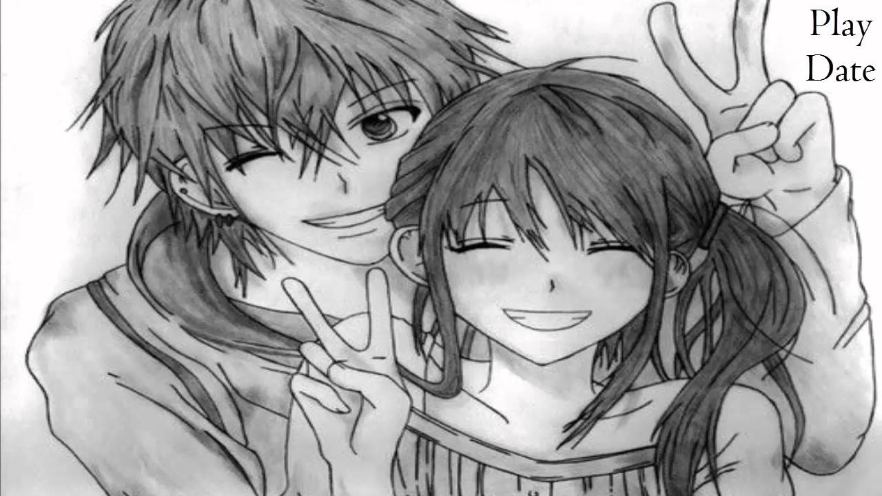 Images Of Best Friend Anime Drawing Girl And Boy