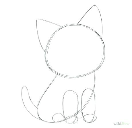 460x447 How To Draw Anime Cats Together With How To Draw Anime Animals - Anime Cat Drawing