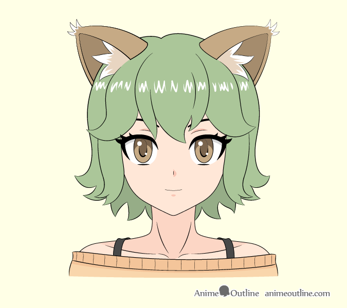 675x600 How To Draw Anime Cat Girl Ears Step - Anime Cat Drawing