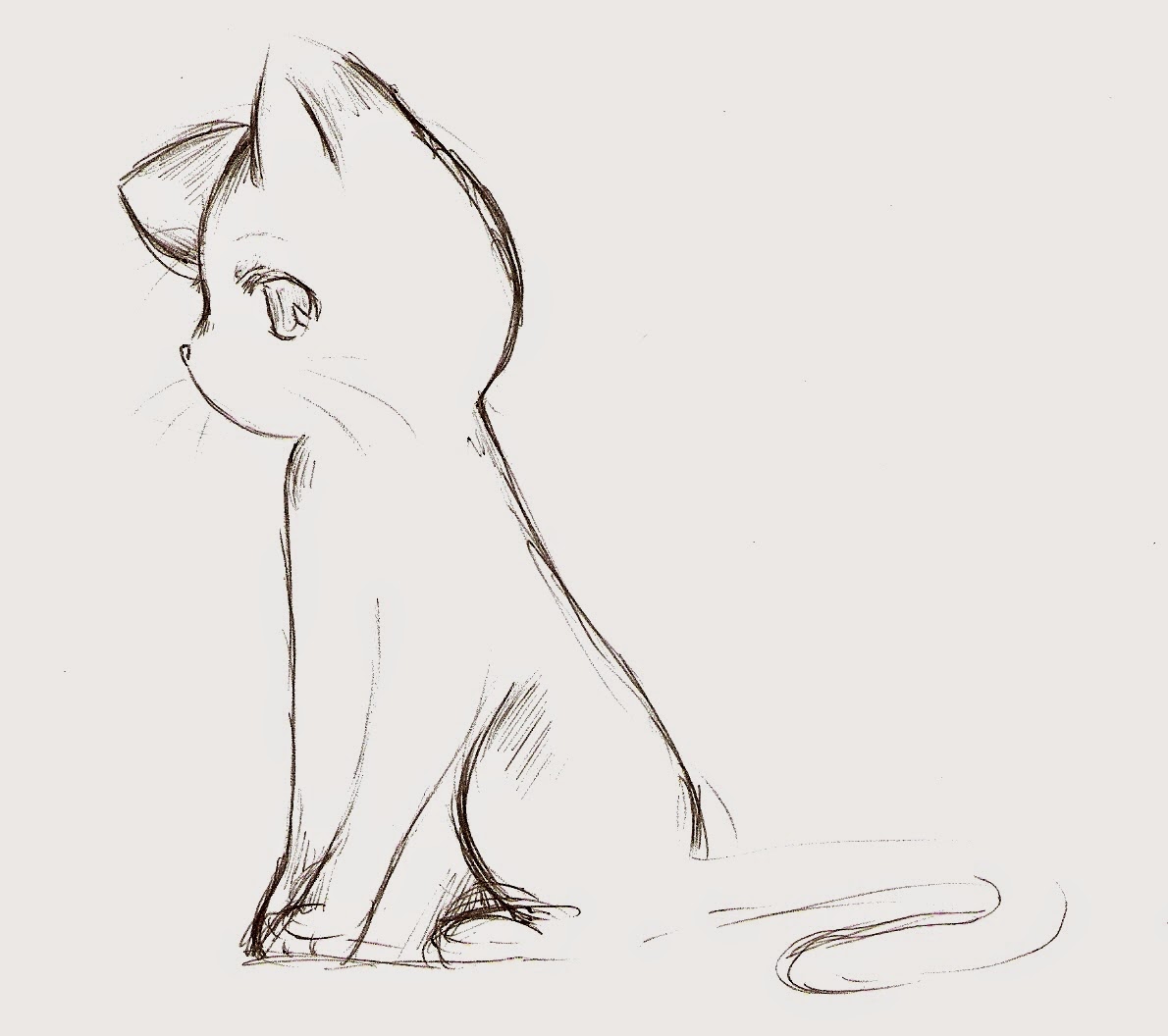 1190x1056 Anime Cat - Anime Cat Drawing