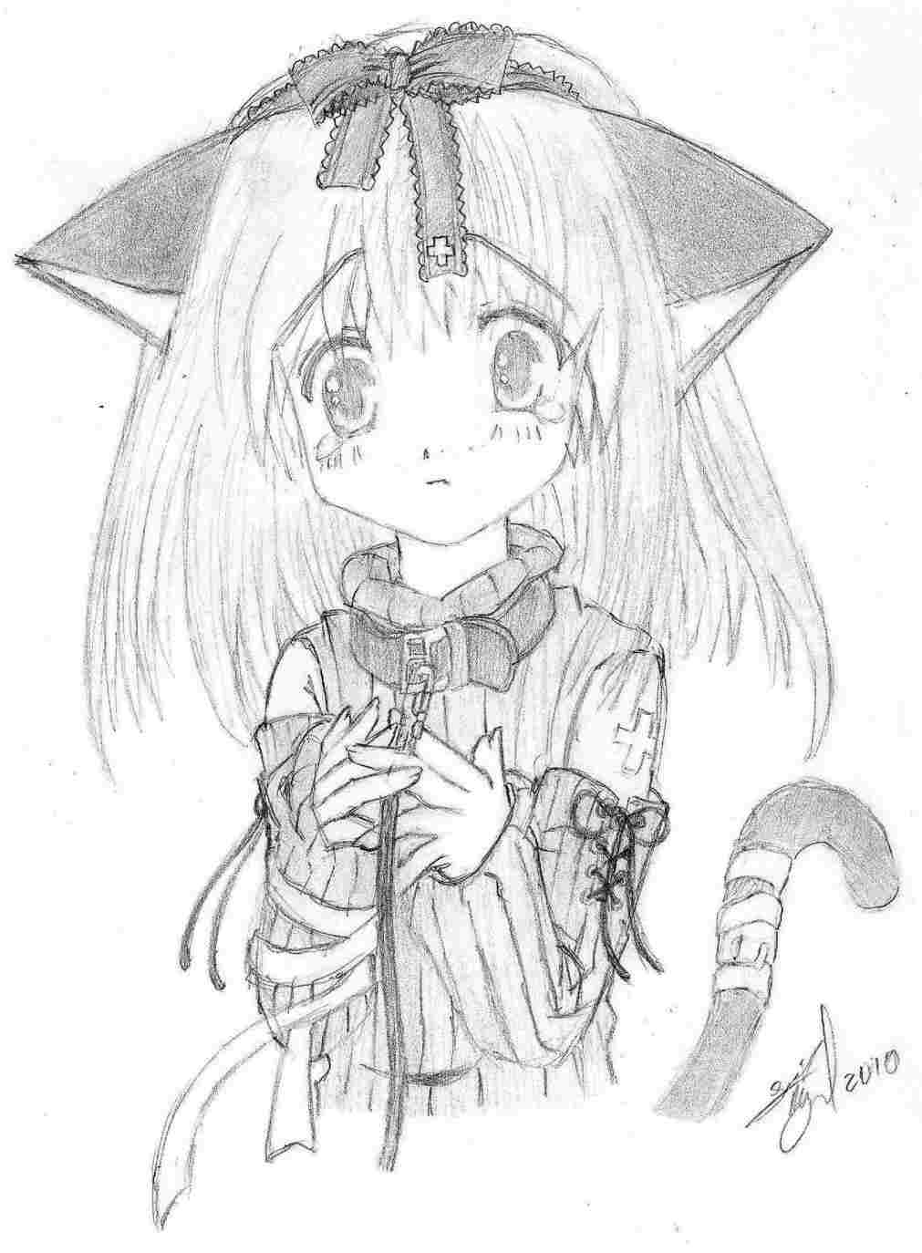 1011x1374 Girl Steps With Pictures Wikihowrhwikihowcom Youtuberhyoutubecom - Anime Cat Girl Drawing