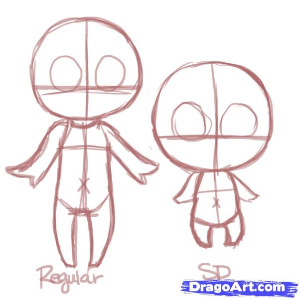 600x600 how to draw cute chibis, step - Anime Chibi Drawing