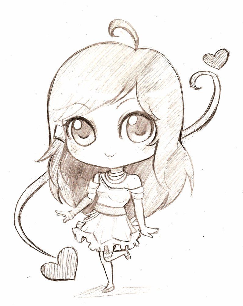 796x1003 images for gt animal chibi drawings in pencil draw drawings - Anime Chibi Drawing