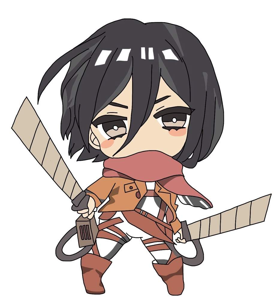 931x1024 mikasa chibi drawing ^ - Anime Chibi Drawing
