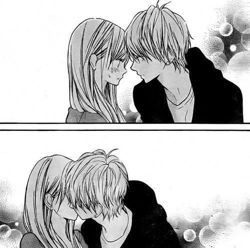 500x496 kissing drawing, anime manga couple, anime couples love, anime - Anime Couple Kissing Drawing