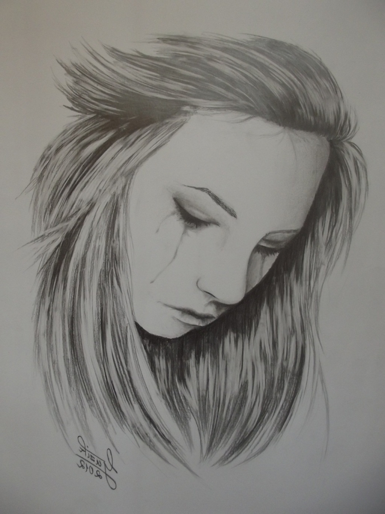 768x1024 Anime Drawing Crying Girl Anime Collection - Anime Crying Drawing