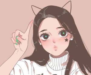 300x250 Images About Cute Girls Drawings On We Heart It See More - Anime Cute Girl Drawing