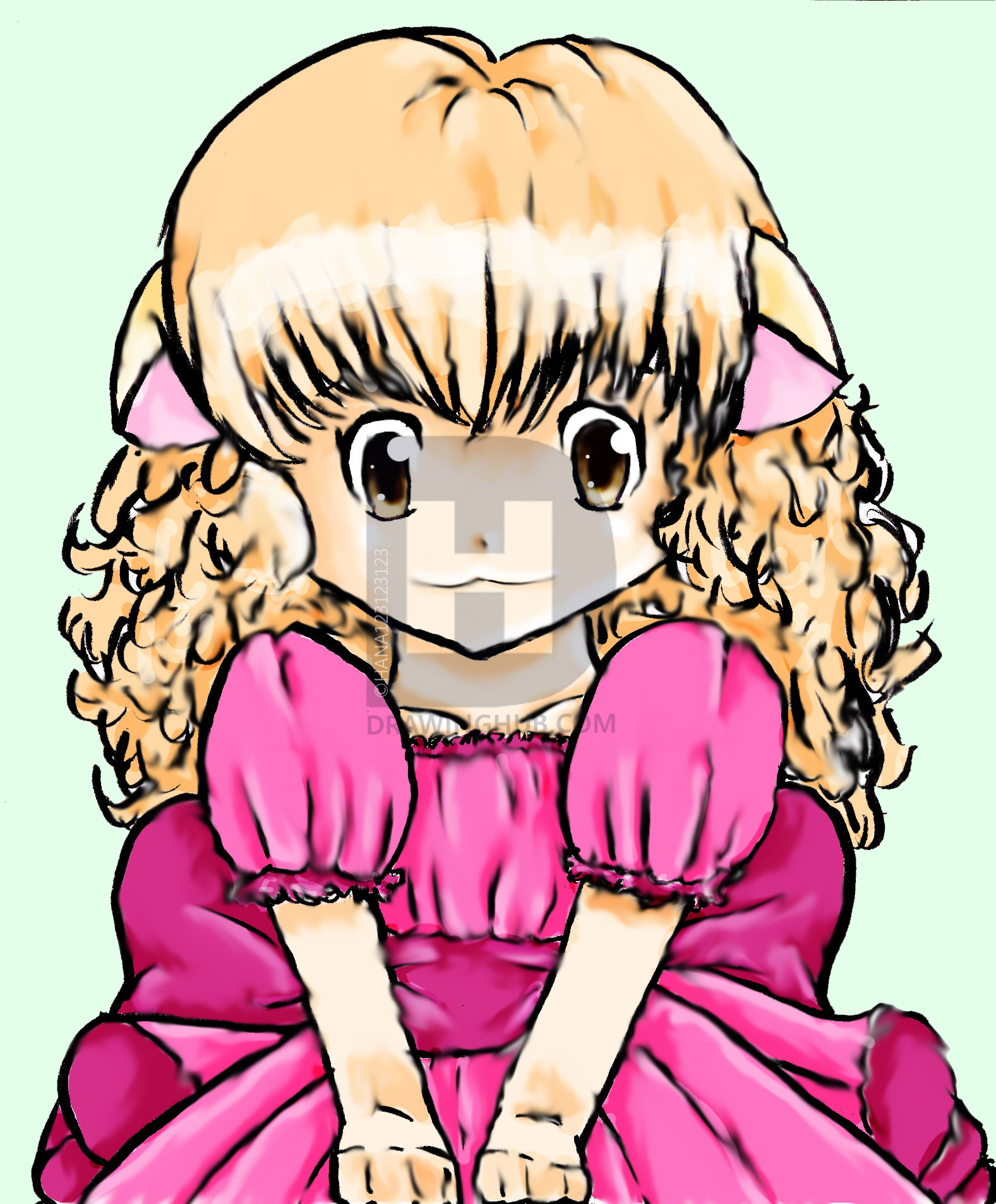 1577x1905 How To Draw An Anime Dog Girl, Step - Anime Dog Drawing