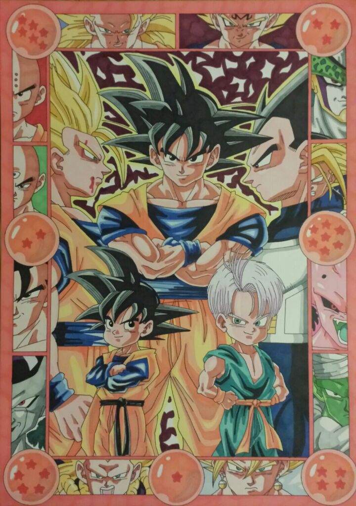 720x1024 Drawing Poster Anime Dragon Ball Z Steemit - Anime Dragon Drawing