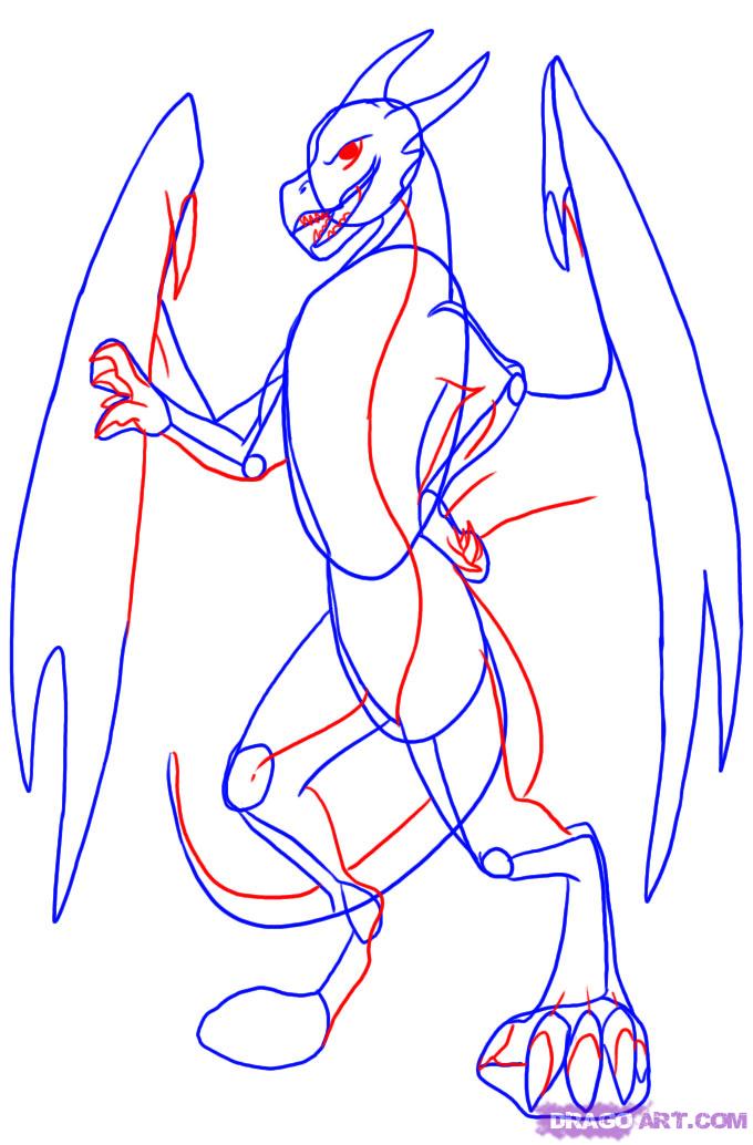 680x1034 How To Draw An Anime Dragon, Step - Anime Dragon Drawing