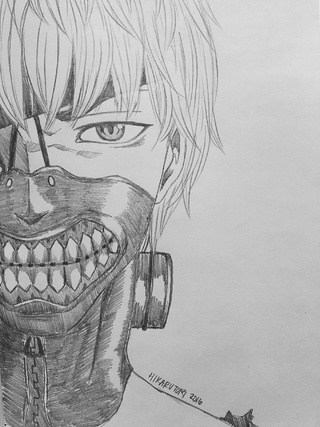 320x427 First Time Drawing Kaneki - Anime Drawing Art