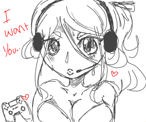 300x250 Anime Gamer Girl Drawing How To Draw Anime - Anime Drawing Games