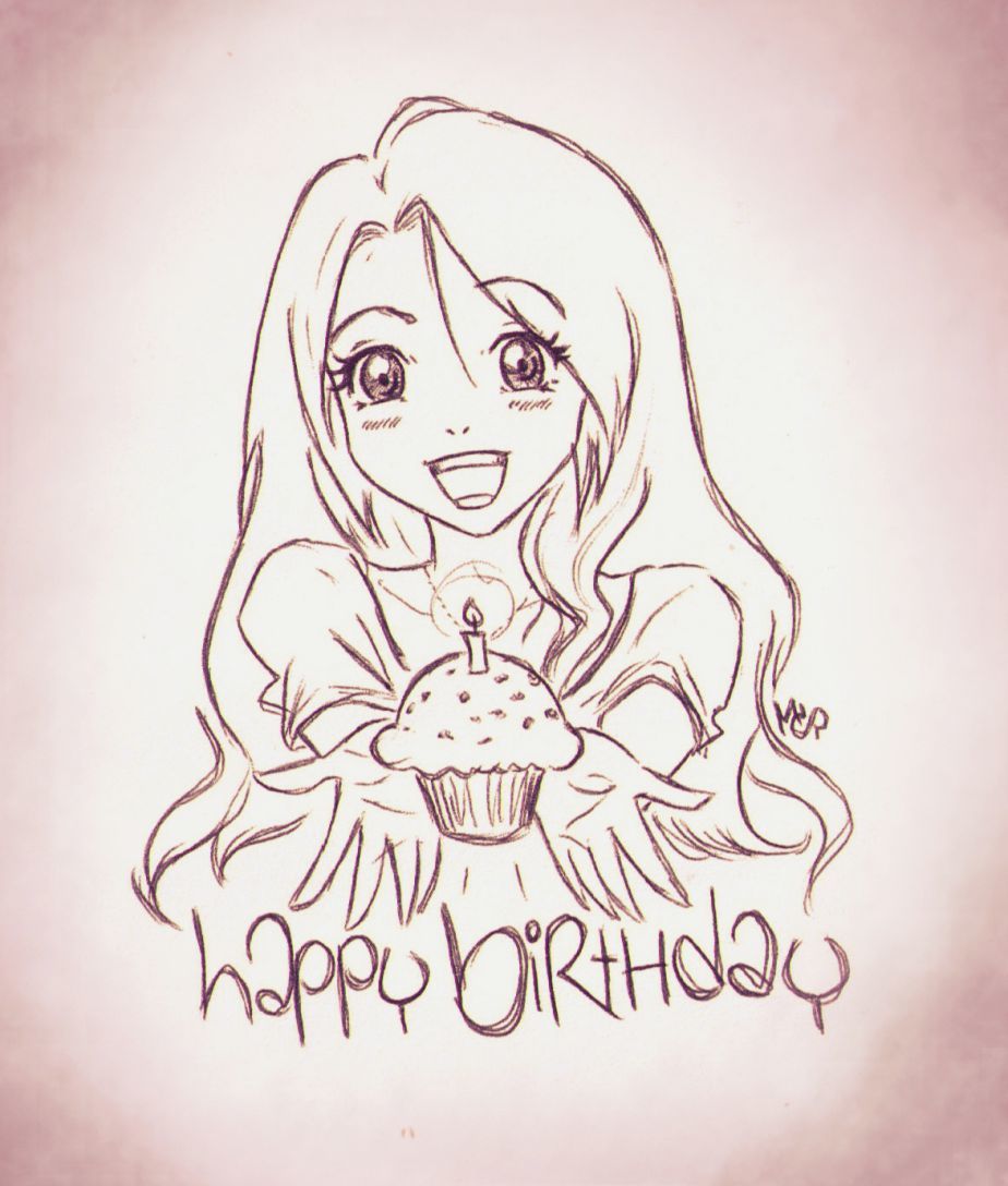 924x1088 Birthday Anime Colorfulbirthdaycake Tk - Anime Drawing Gif