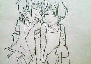 300x210 cartoon couples wallpapers sketch animated, art, cartoon, couple - Anime Drawing Gif