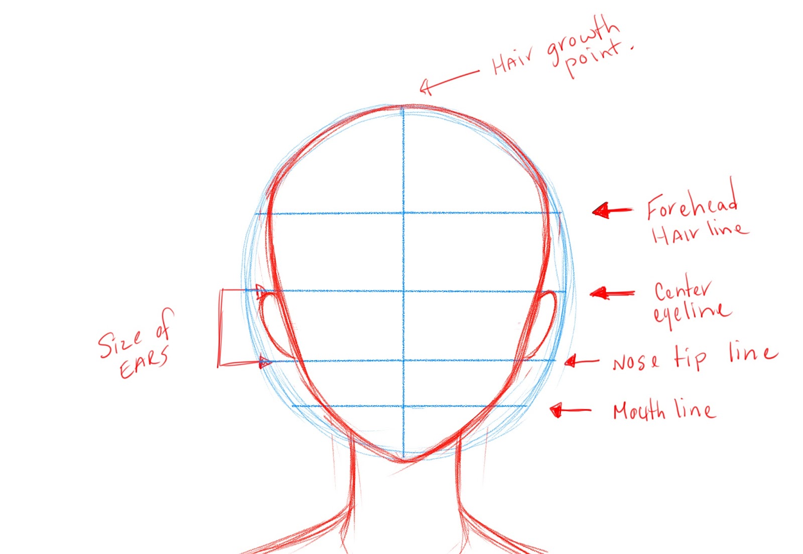 1600x1103 how to draw animemanga face - Anime Drawing Outline