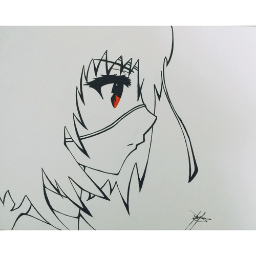 500x500 Mei Misaki Anime Another - Anime Drawing Outline
