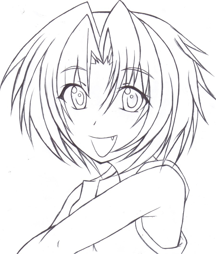 Anime Drawing Outline at Explore collection of