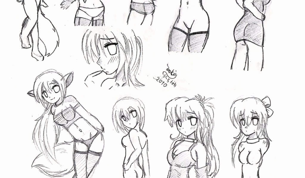 1024x600 best of photos of anime female body template resume layout - Anime Drawing Templates