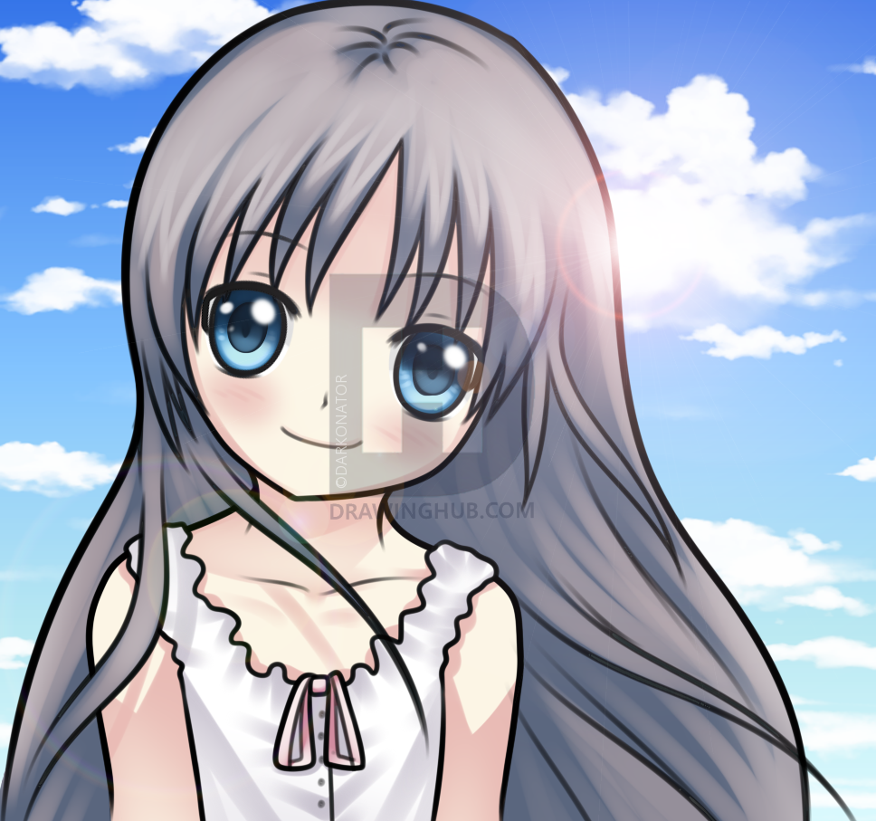 968x907 How To Draw An Anime Kid, Step - Anime Drawings For Kids