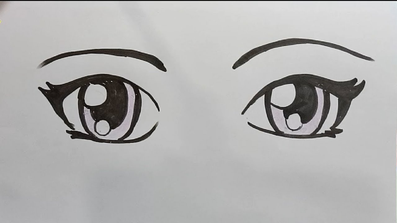 1280x720 How To Draw Anime Eyes Step - Anime Drawings For Kids