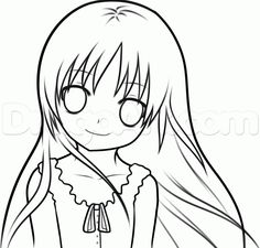236x225 Steps To Draw Easy People How To Draw A Simple Anime Girl Step - Anime Drawings For Kids