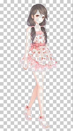 310x551 Anime Drawing Girl Dress, Girl, Gray Haired Female Illustration - Anime Dress Drawing