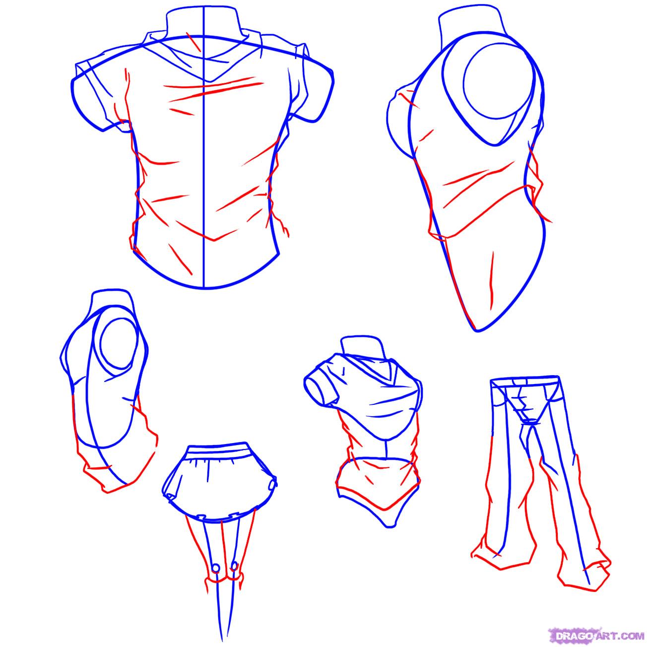 1304x1304 How To Draw Anime Clothes, Step - Anime Dress Drawing
