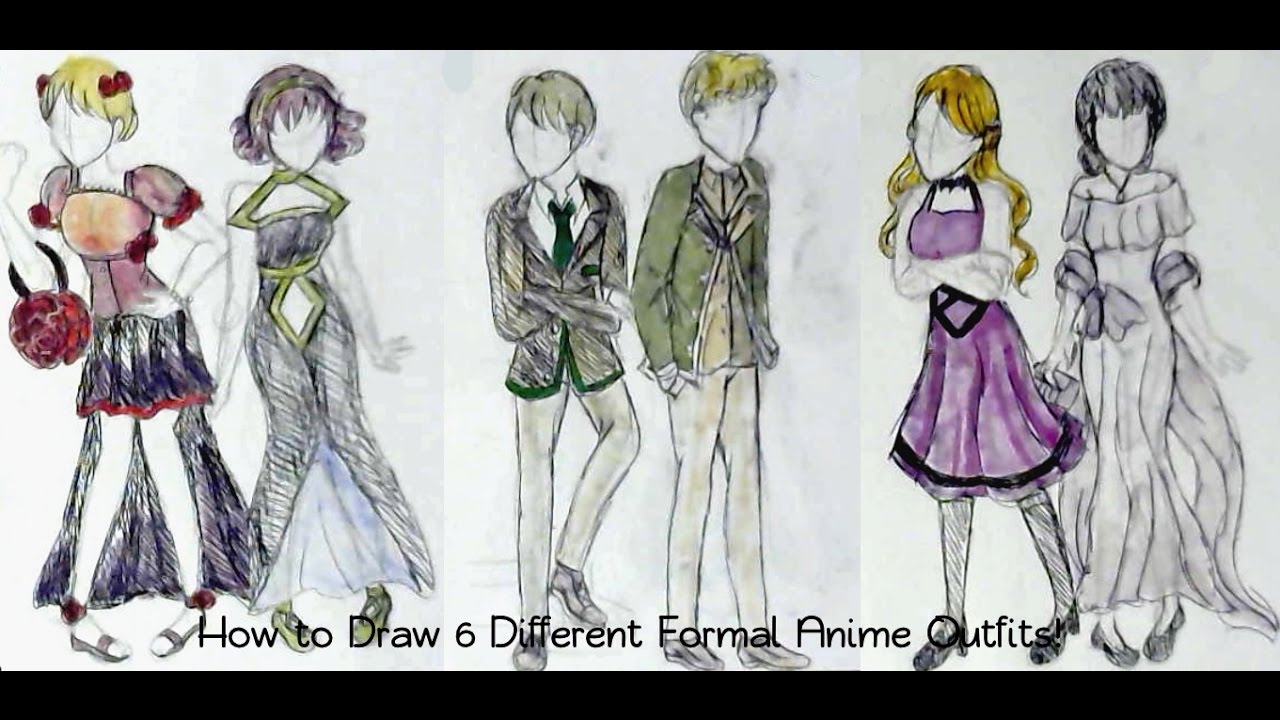 1280x720 Slow Tutorial - Anime Dress Drawing