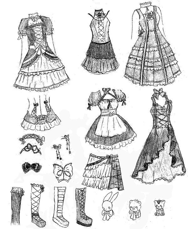 600x729 Dress Drawing Anime For Free Download - Anime Dress Drawing