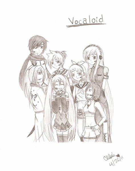 474x601 Anime Family Drawing Woman Female Faces - Anime Family Drawing