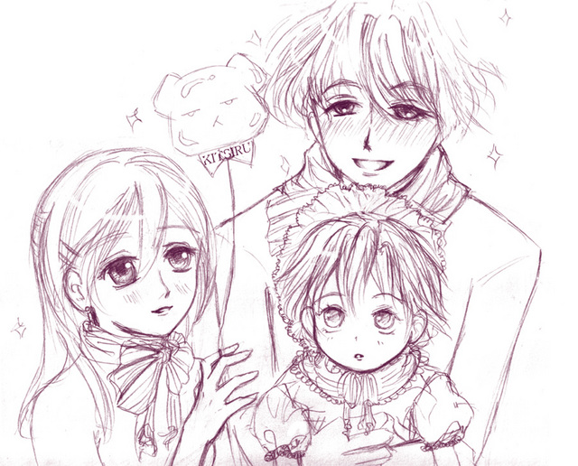 640x516 Family Drawing Anime - Anime Family Drawing