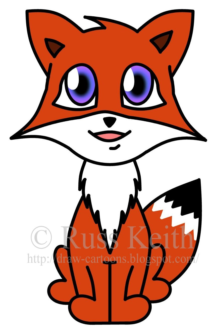 852x1326 Draw A Cartoon Fox - Anime Fox Drawing